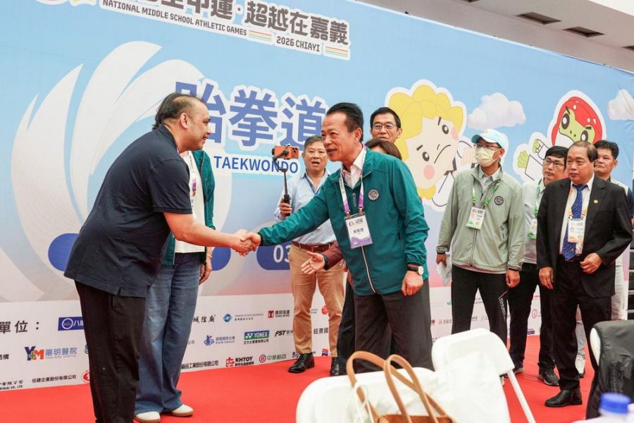 115年全中運跆拳道賽事在嘉義    翁章梁縣長勉勵選手全力爭取佳績
