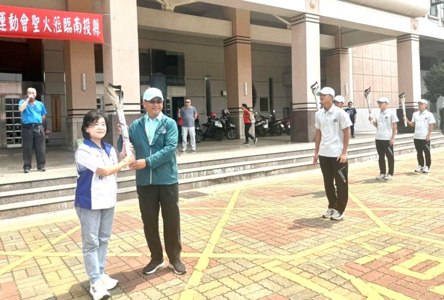 115年全中運聖火傳遞抵達  南投熱情迎接薪火相傳