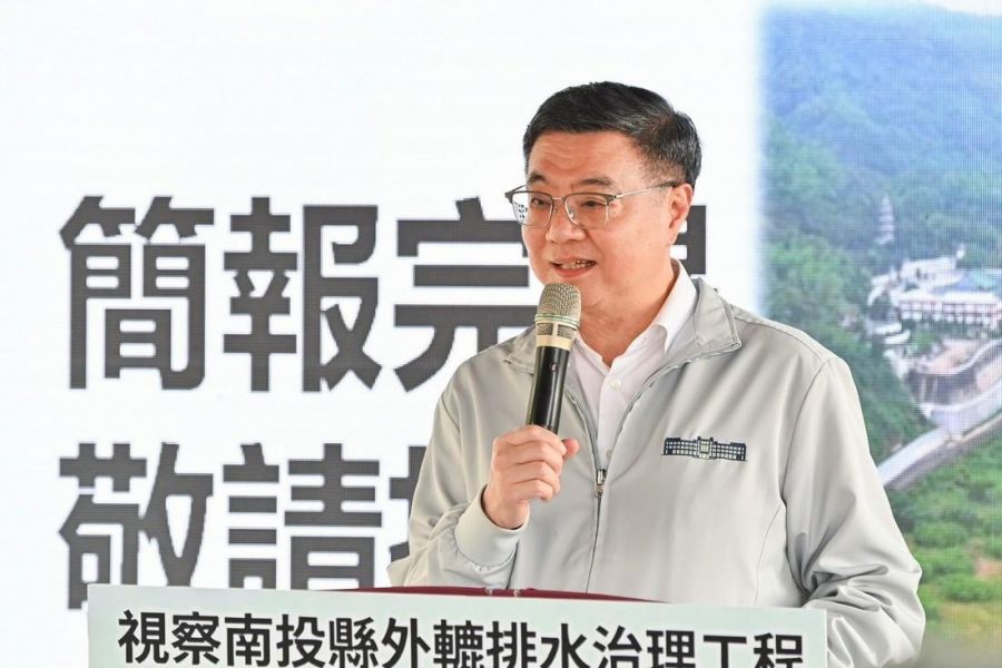 視察南投外轆排水治理工程　卓揆盼118年4月前完工